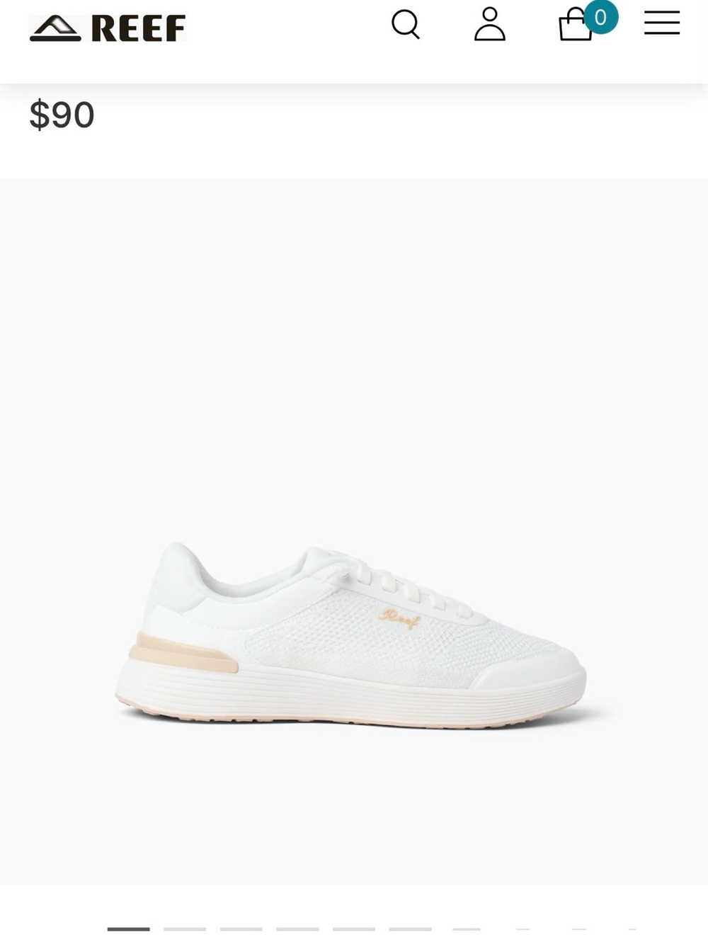 Reef white sneakers NWT
